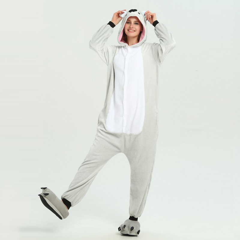 kigurumi grey Koala onesies animal pajamas for adults