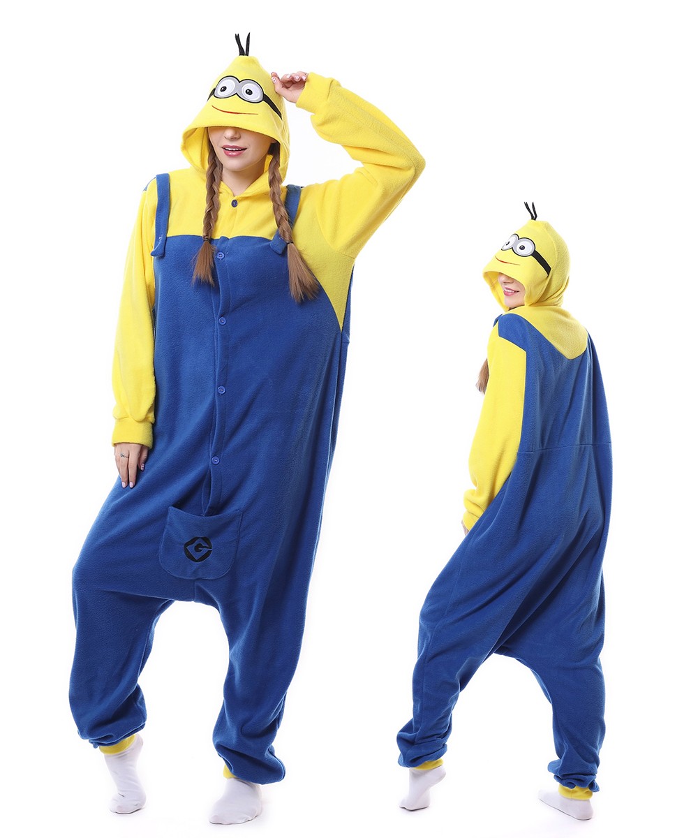 Cute Minions Onesie Pajama Winter Warm Animal Costume For Women & Men