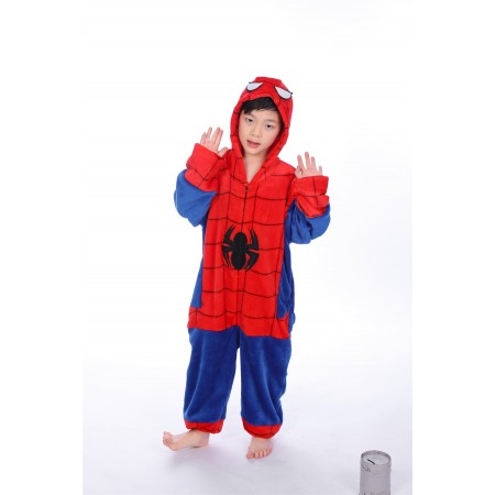 animal kigurumi red blue Spider Man onesie pajamas for kids