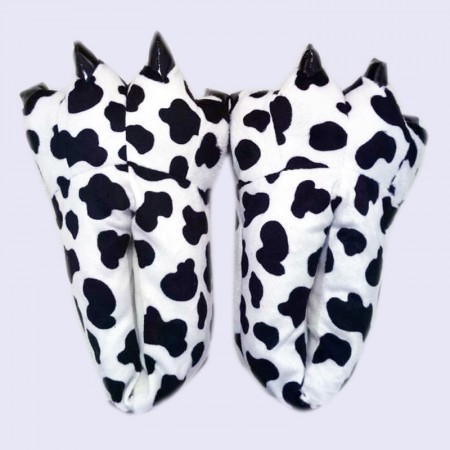 White cow Animal Onesies Kigurumi slippers shoes