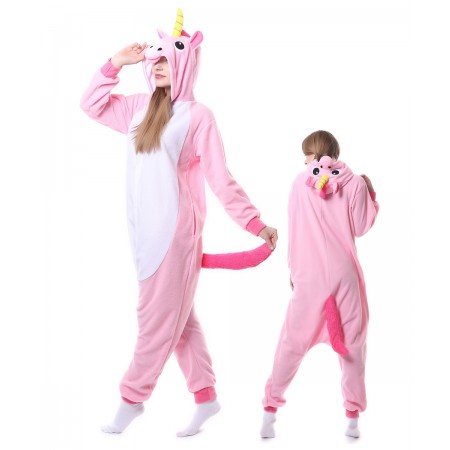 Pink Unicorn Onesie Pajama Animal Costumes For Women & Men