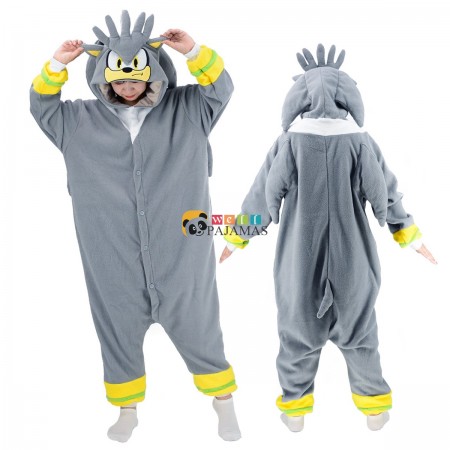 Silver The Hedgehog Costume Onesie Halloween Outfit Party Wear Pajamas