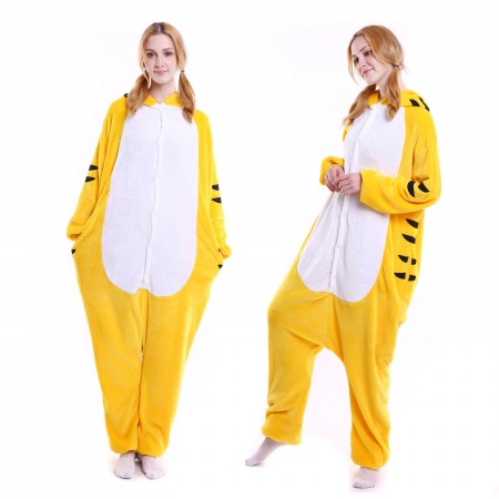 kigurumi yellow Tiger onesies animal pajamas for adults